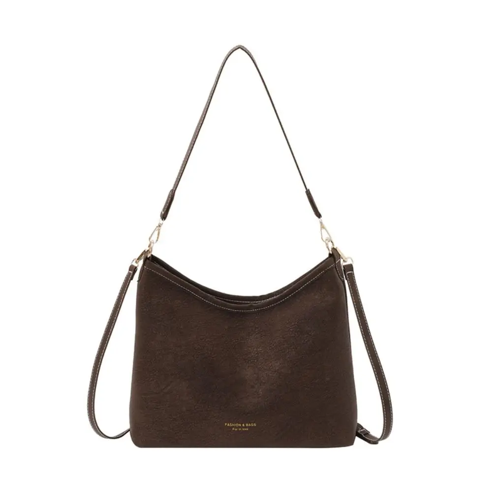 

Fashion Casual Suede Shoulder Bag with Small Bag Large Capacity Underarm Bags Handbags