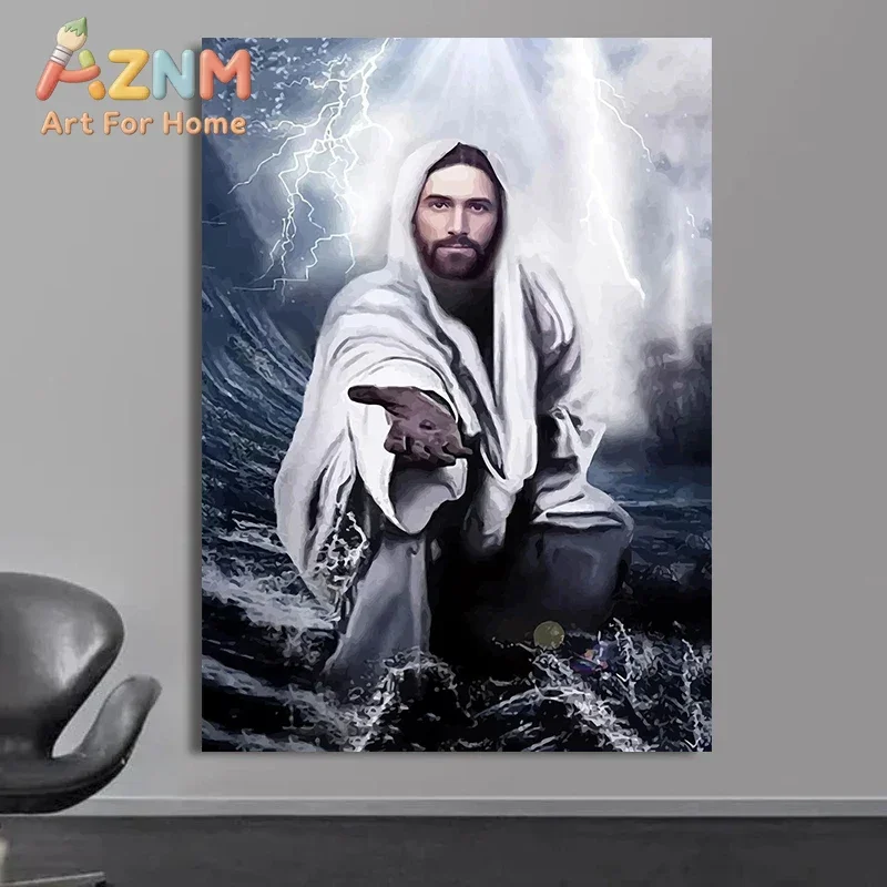 Vintage Lion and Jesus Lamb Portrait Posters Prints Religion Christ Quote Canvas Painting Wall Art Picture for Room Home Decor