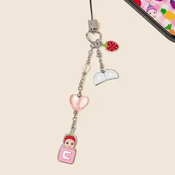 Cartoon Sonnys Cosplay Angels Phone Chain Guitar Strawberry Pendant Keyring Bag Keychain Accessories Halloween Key Chain