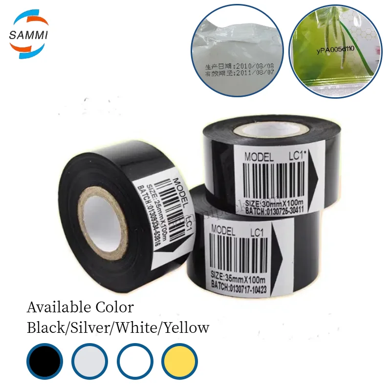 Hot Stamping Ribbon Foil Print Expiry Date Batch Number Foil Rolls For 241 Hot Stamp Coding Printer