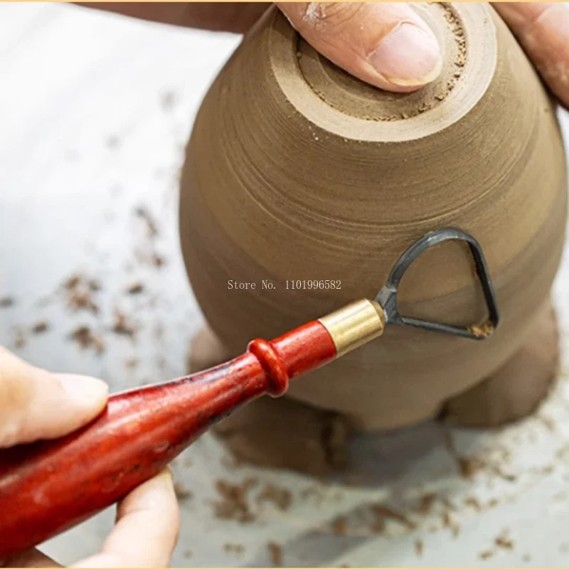 Imagem -02 - Ferramentas de Cerâmica de Material de Aço de Tungstênio Double Head Roundness Gravar Textura Faca Faça Você Mesmo Cerâmica Artesanato Fazendo Ferramentas de Modelagem