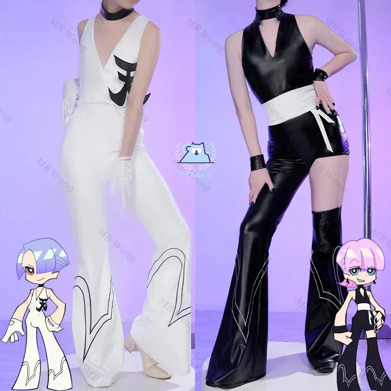 qa156 أنيمي جديد اللباس الداخلي تخزين البوليستر البولي يوريثين تأثيري حلي أسود أبيض حللا لحزب Hallowmas P