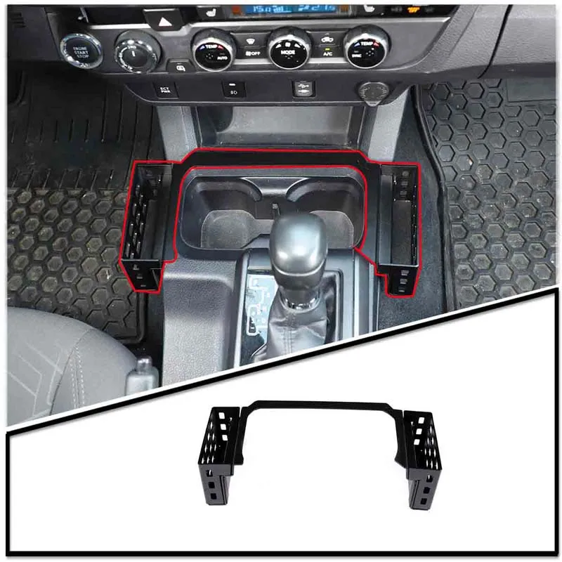 

For Toyota Tacoma 2016-2022 Center Console Gear Shifter Storage Box Side Tray Storage Organizer Interior Accessories