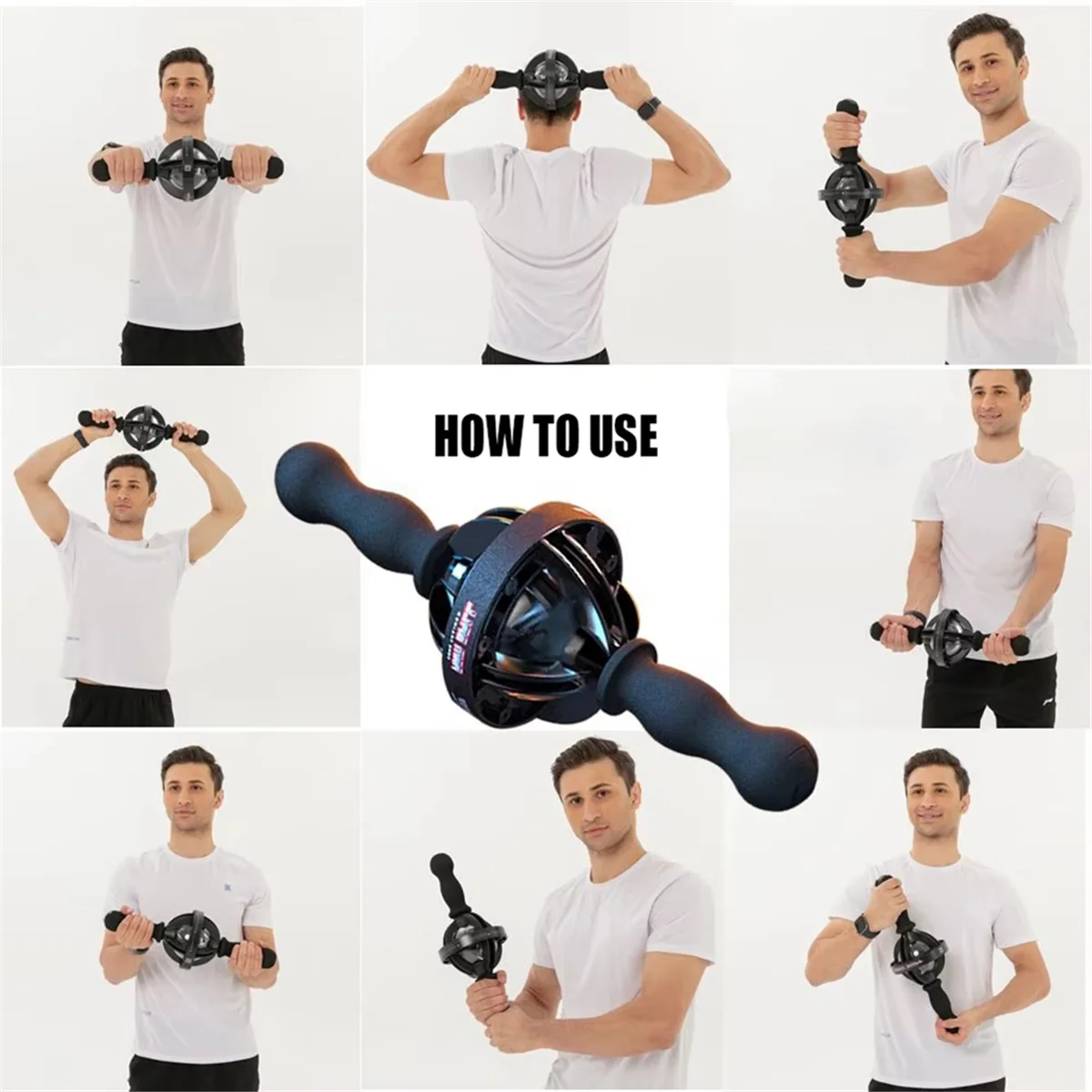 جهاز تمرين المعصم والساعد الجيروسكوب N18R - تدريب القوة وتدريب العضلات الأساسية للياقة البدنية في صالة الألعاب الرياضية المنزلية