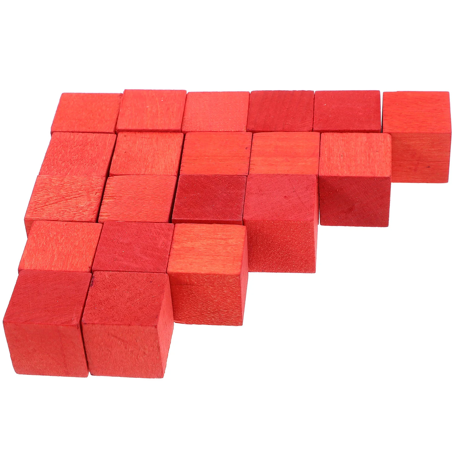 

20 Pcs Wooden Block Toys Blocks Classroom Supplies Cubes Building and Crafts Square Manual Counting