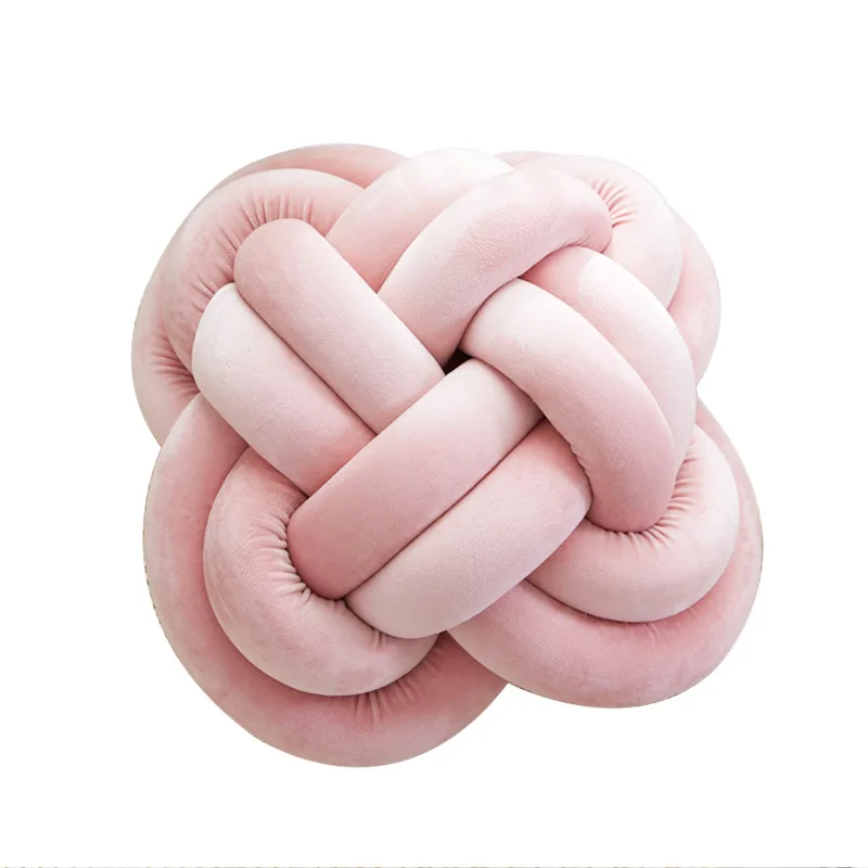 30x30cm Nordic Style Ball Knot Throw Pillow Seat Back Cushion Solid Color Baby Rest Sleep Dolls Stuffed Kid Adult Bedroom Decor