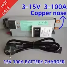 3-15V 100A 12V Autobatterie-Ladegerät 60A85A Einstellbar Unterstützt LiFePO4 14,6V Lithium 12,6V mit Schnellladungsanzeige