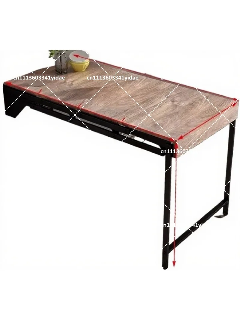 Wall Mounted Deformable Folding Dining Table, Telescopic Multi-Functional Rack for Small Spaces
