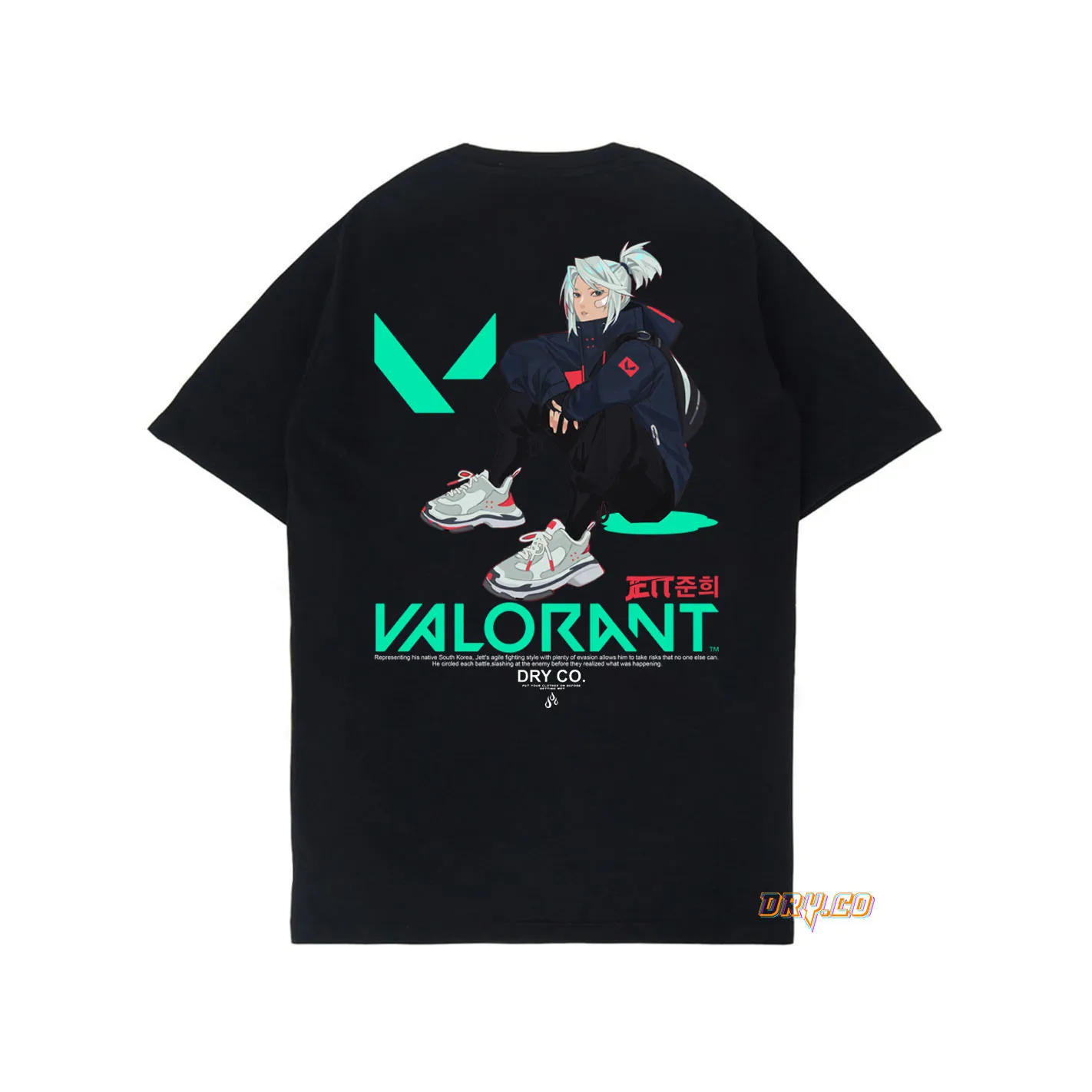 

JETT Tees T-Shirt GAME (VALORANT) /UNISEX PRIA WANITA/DRYCO