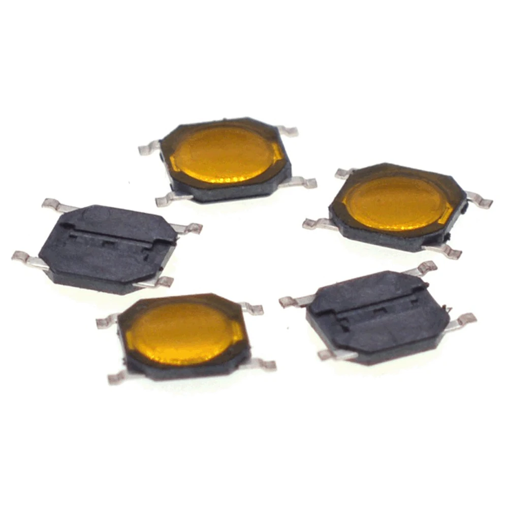 50PCS Light Touch Switch 4-pin Patch Switch 4*4*0.8MM Membrane Switch Microwave Button 5.2*5.2*2.0 100000 Key Lifespan