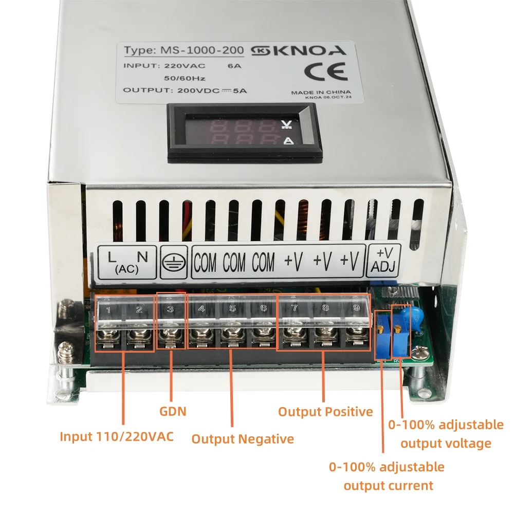 Digital Display Adjustable 500W 600W 1000W Power Supply 0-12V 15V 24V 30V 36V 48V 60V 72V 85V 90V 110V 150V 200V Ac To Dc Smps