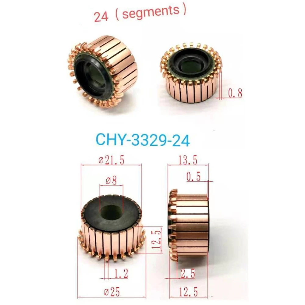 Power Tools Commutator 1 5 10pcs CHY-3329-24 For Power Tools Electrical Motor High-speed DC Motors Home Appliances Commutator