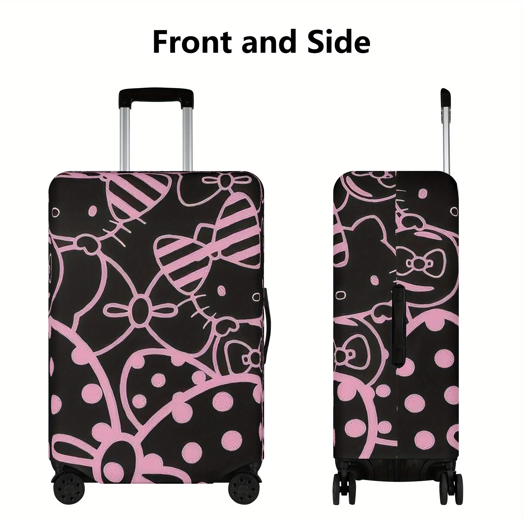 

Cute cartoon cat and butterfly patterns, durable polyester, dust-proof luggage cover, fits all sizes