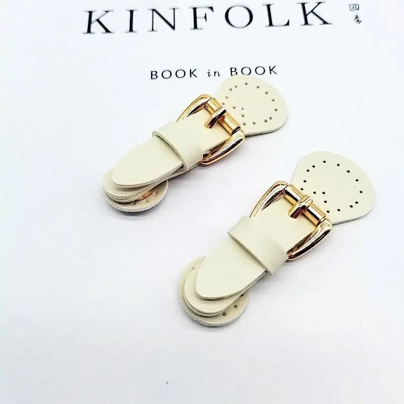 1Pcs Bag Buckle Lock Cowhide Sew On Snap Closure With Iron Alloy Button For Handbag Shoulder Bag Purse DIY Making