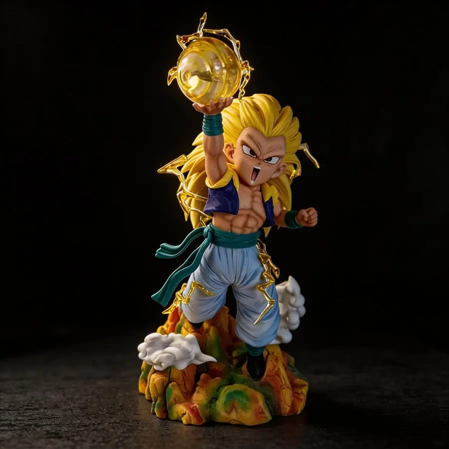 

Фигурка аниме-персонажа Готенкс (Бог Чая) из Dragon Ball - 35 см, настольное украшение, коллекционная игрушка, высококачественный ПВХ-материал