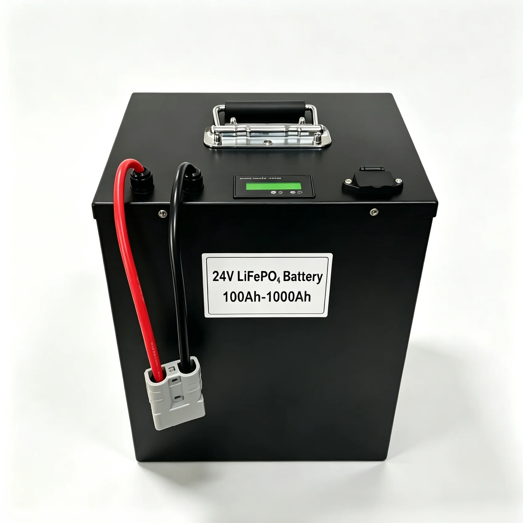 24V 100Ah LiFePO4 Lithium Battery, 6000 Cycles Deep Cycle Rechargeable with BMS for Solar RV Marine UPS Off-Grid