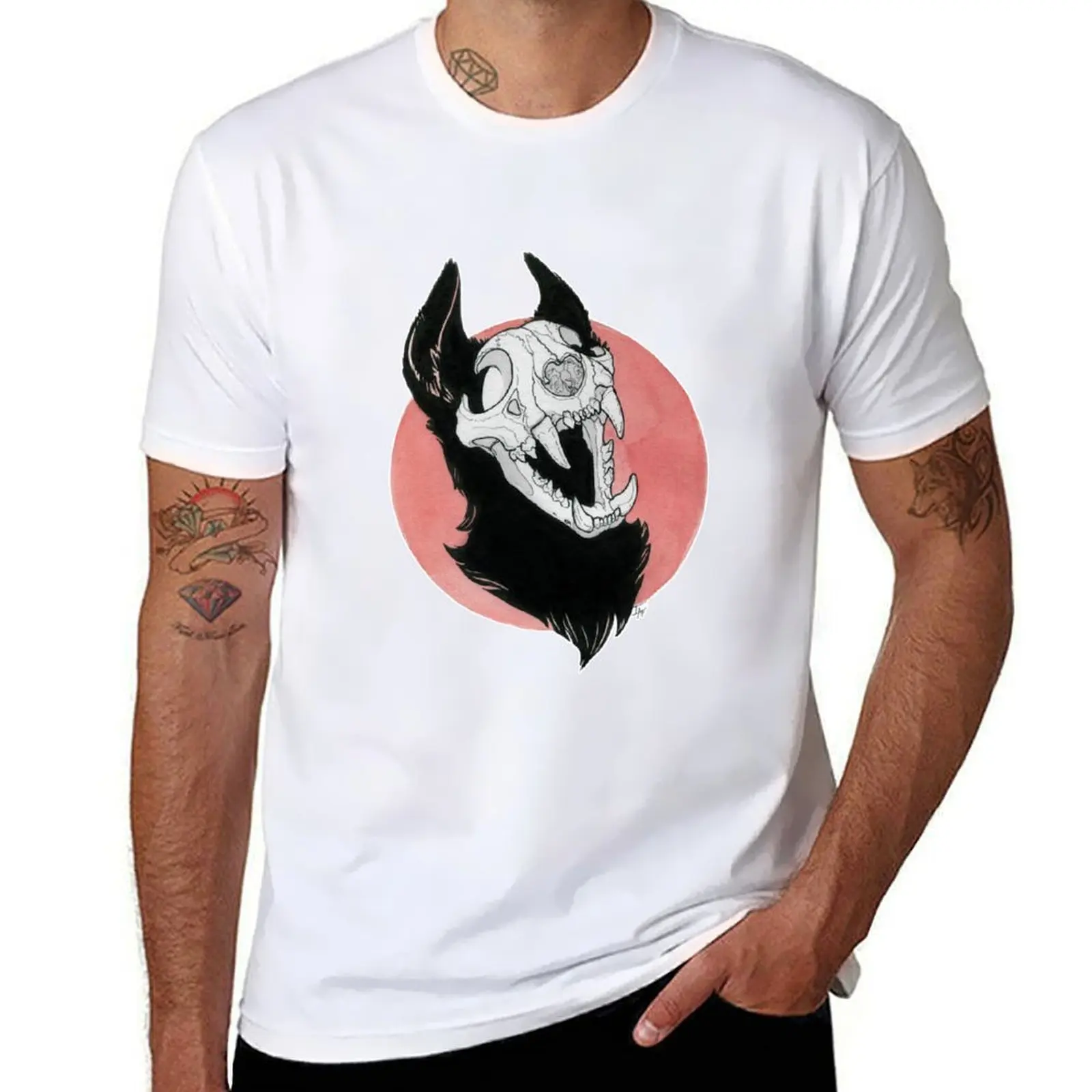 

Bobcat Skull Bust T-Shirt mens graphic t shirts t shirt for man 100 percent cotton T-Shirt