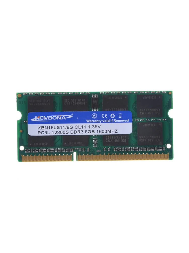 KEMBONA bilgisayar dizüstü bellek DDR3L DDR3 8GB 1600MHz PC3-12800 1.35V KBN16LS11/8 olmayan ECC CL11 SODIMM Intel Ram bellek