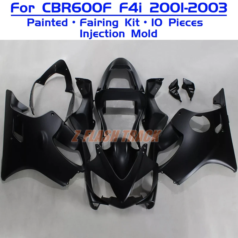 For Honda CBR600F CBR600 F CBR 600F 600 F4i 2001 2002 2003 Cowl Body Fairing Kit Bodywork ABS Injection Mold Plastic Matte Black