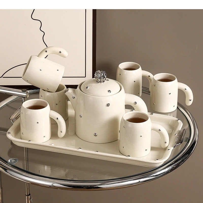 Ceramic Cactus Teapot Set Tea Table 8-piece High Appearance Cup Household Products