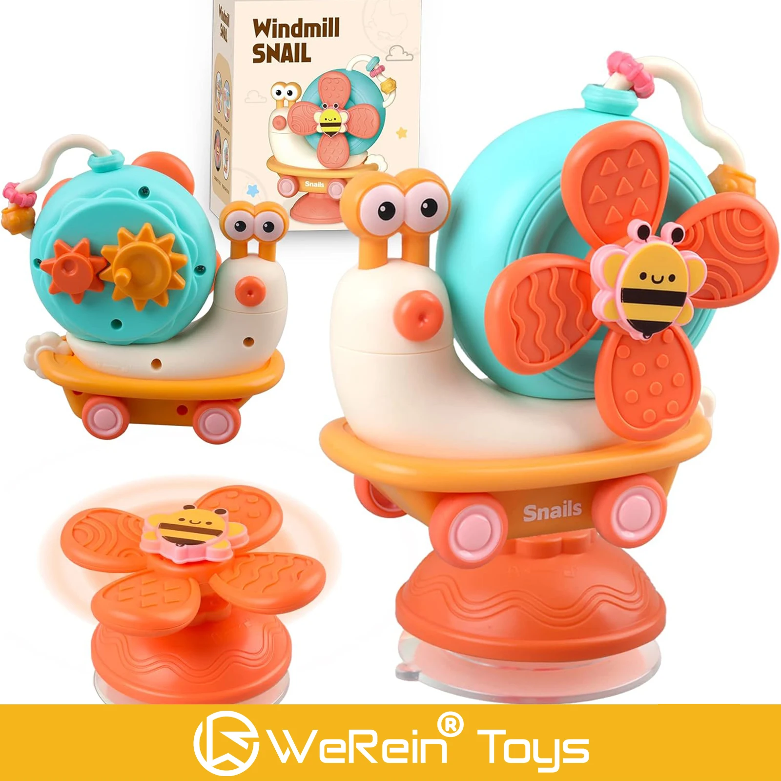 Escargot Turn N Play, voiture à inertie, jouet de Table à manger intégré Transformable détachable