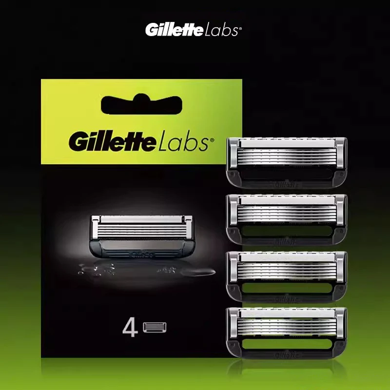 Gillette Labs Razor Blade Refills Compatible with Gillette Labs Razors with Exfoliating Bar and Heated Razor 6 Cartridges/pack