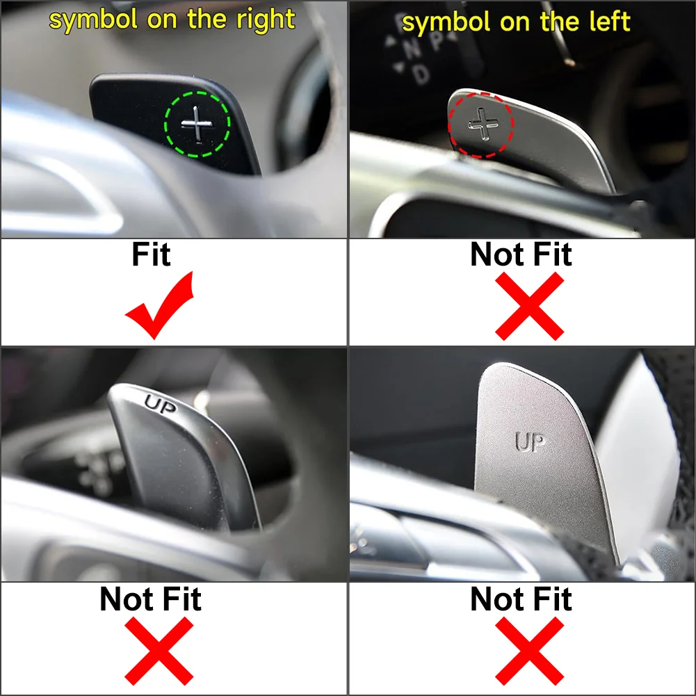 1Pair Auto Steering Wheel Shifter Paddle Shift Extension For Mercedes Benz A B C E M R S CLA CLS GLA Class ABS Blue/Grey