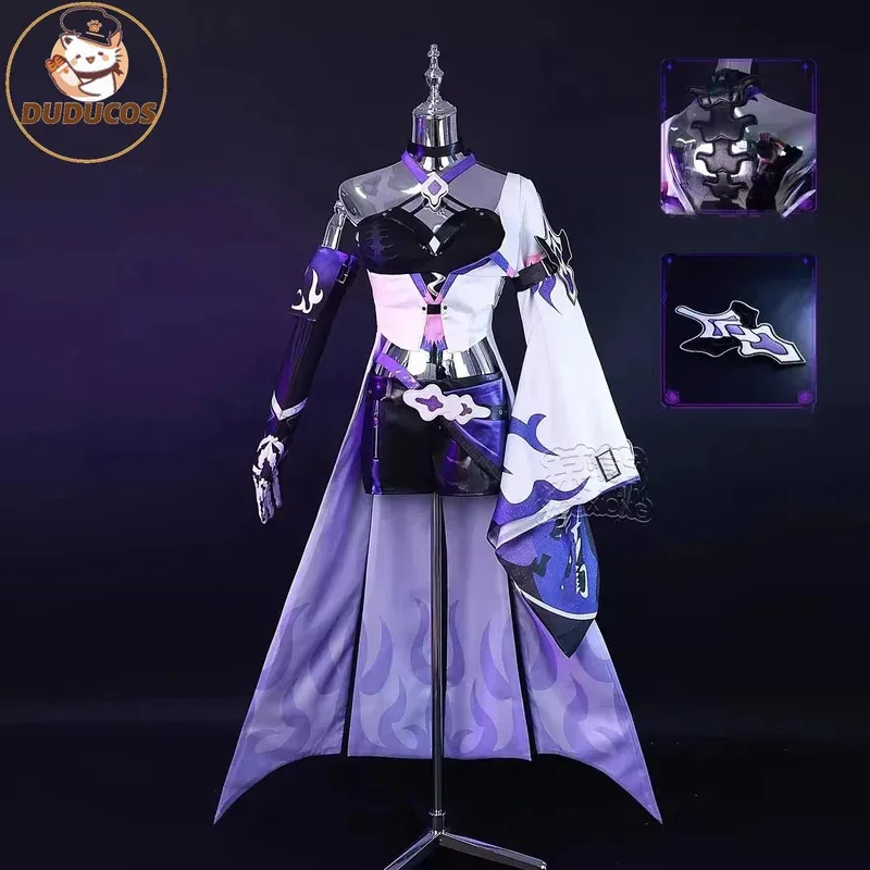 

Acheron Cosplay French maid Costume Honkai Star Rail Carnival Uniform Wig Anime Halloween Costumes Men Game