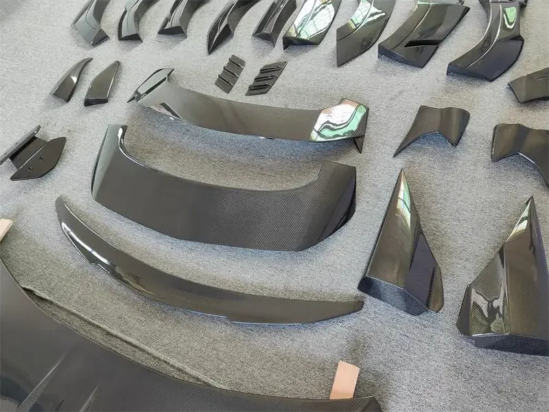 For Urus S Upgrade 1016 Style Body Kit Half All Carbon Fiber Front Bumper Lip Side Skirt Diffuser Hood Fender
