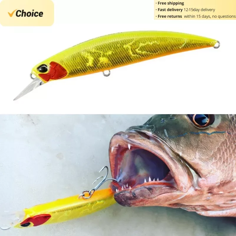 TSUYOKI Minnow Fishing Lure 95/110mm Sinking Hard Bait Wobbler Jerkbait Long Casting Saltwater Seabass Spearhead Ryuki 95