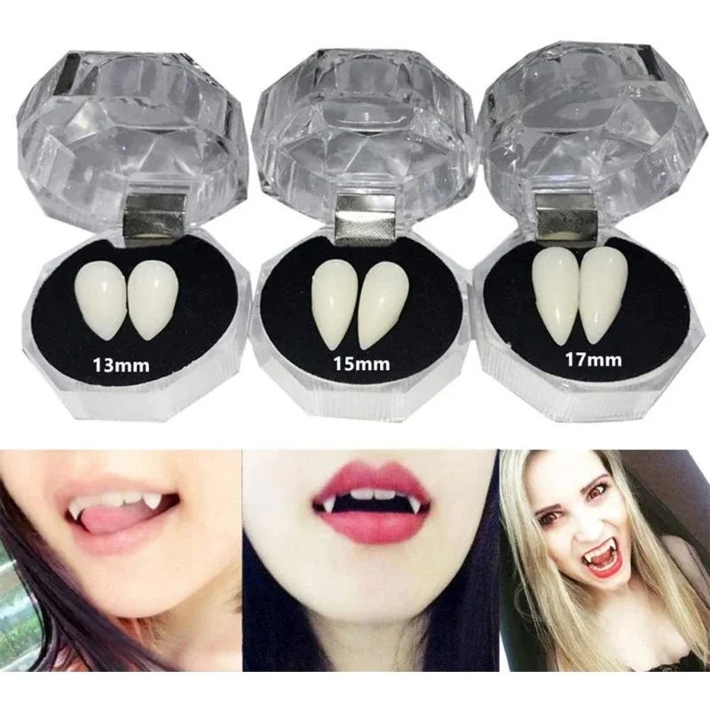 13mm 15mm 17mm dentes halloween cosplay adereços festival role play trajes festa acessórios falso fang para homens mulheres