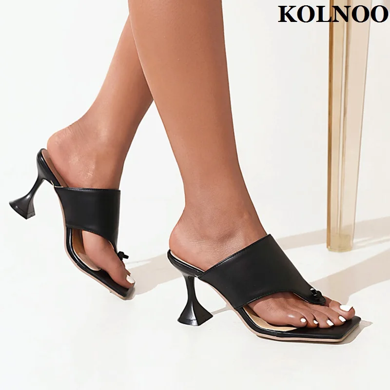 

Kolnoo Handmade New Big Size 35-47 Women's High Heels Slippers Sexy Summer Night-club Sandals Evening Party Fashion Daily Shoes