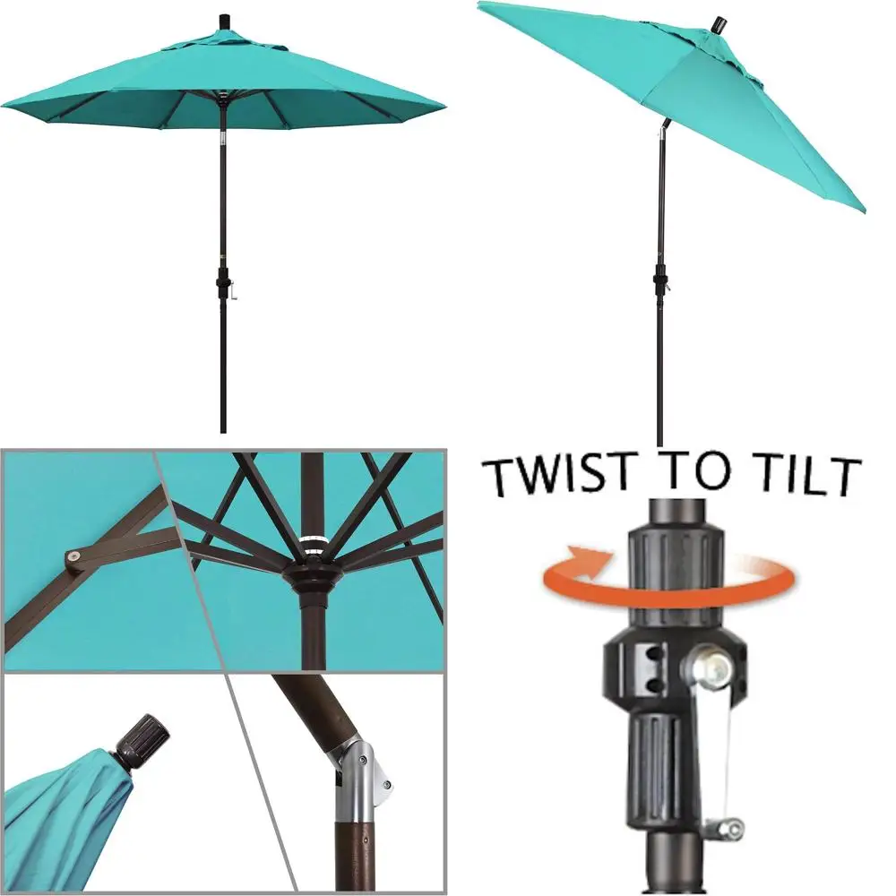 

Зонт-парасоль 9 футов с ручным механизмом, бронзовым стержнем и куполом Spectrum Cilantro