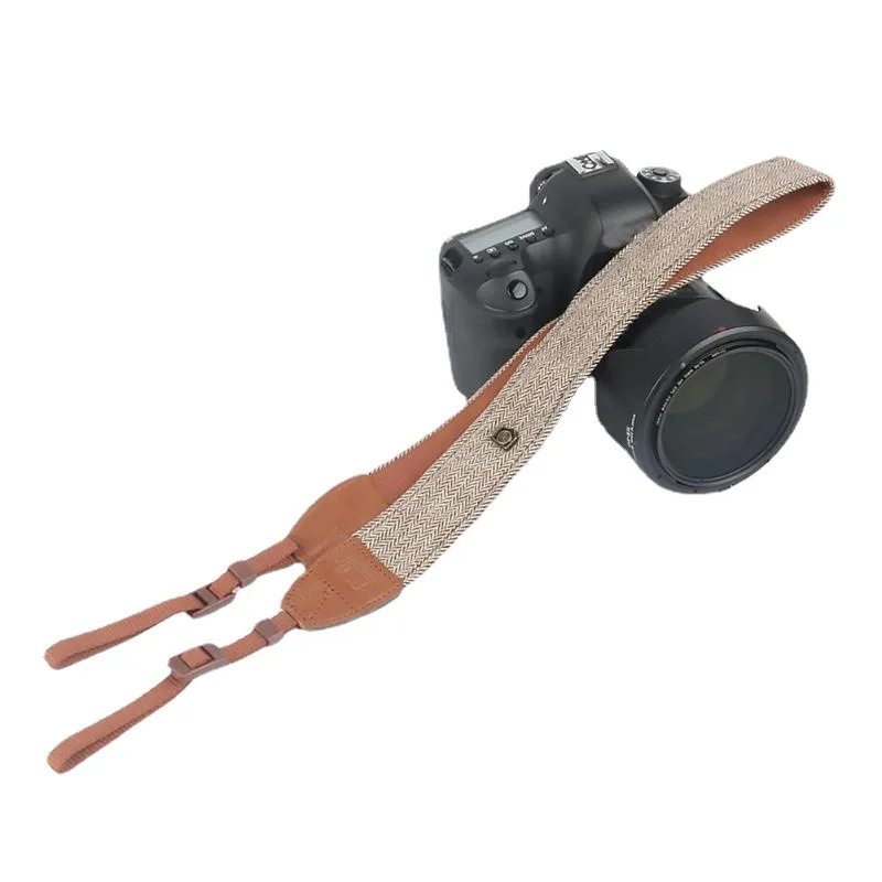 Camera Shoulder Neck 137CM Strap Cotton Leather Belt For Nikon Sony AlphaIII ZV1 DSLR SLR  Dji UAV Cameras Strap Accessories