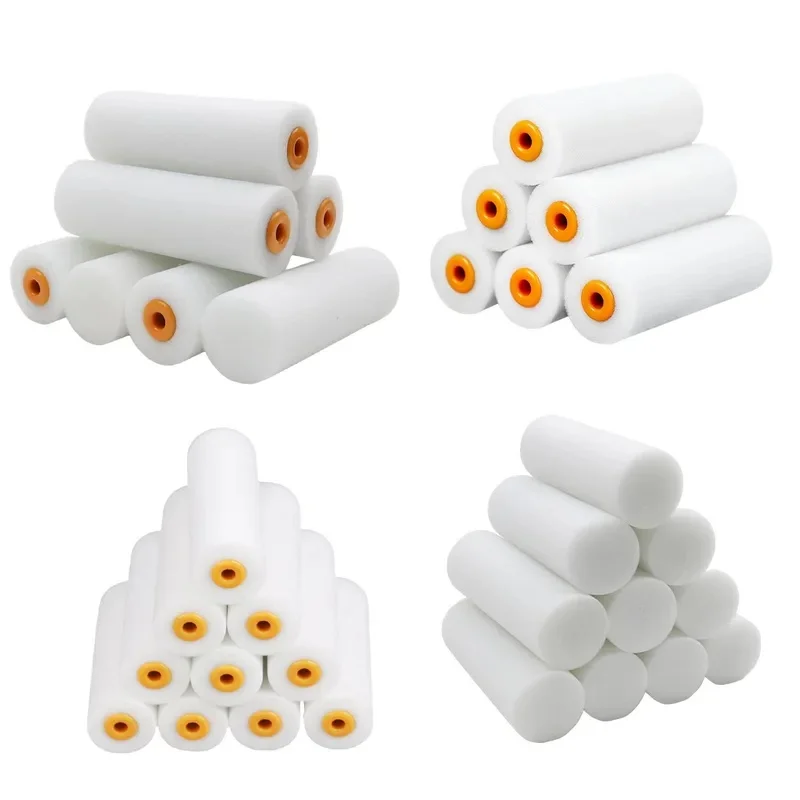 Small Foam Roller 10 Pack 4 Inch Paint Roller Covers Mini Foam Rollers for Cabinet Door Wall Painting Smooth Bubble Free Finish