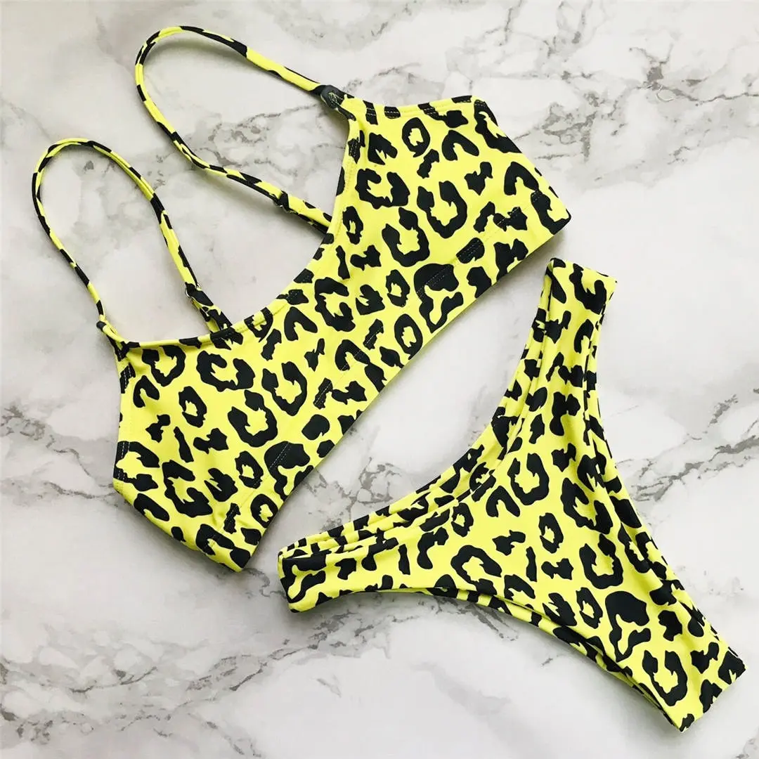 S - XL Sexy Leoparden-Bikini, Damen-Badebekleidung, zweiteiliger Bikini, brasilianischer Badeanzug, Badeanzug, Modell V871SW. – Detail 29
