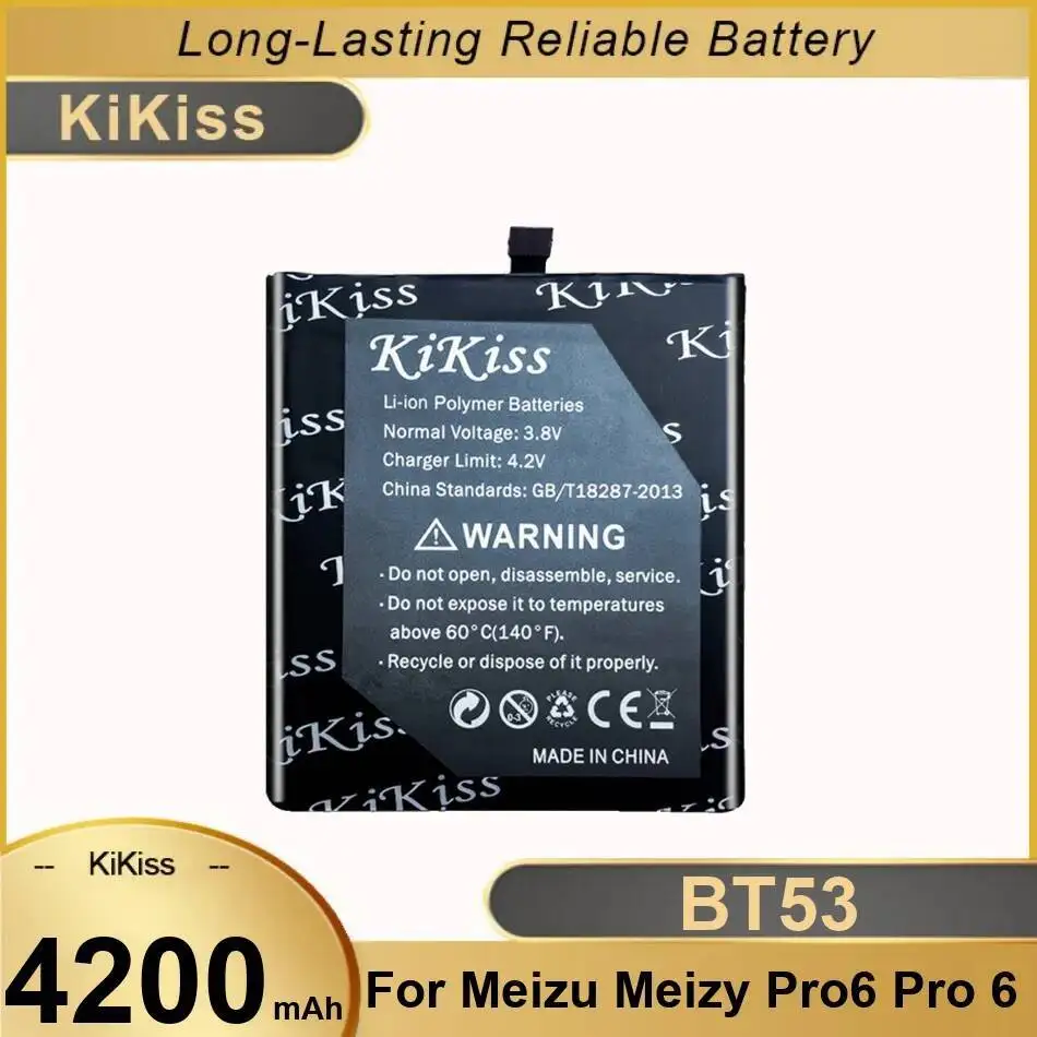 

Mobile Phone Battery Good Low-Temperature Performance For Meizu Meizy Pro 6 4200Mah BT53