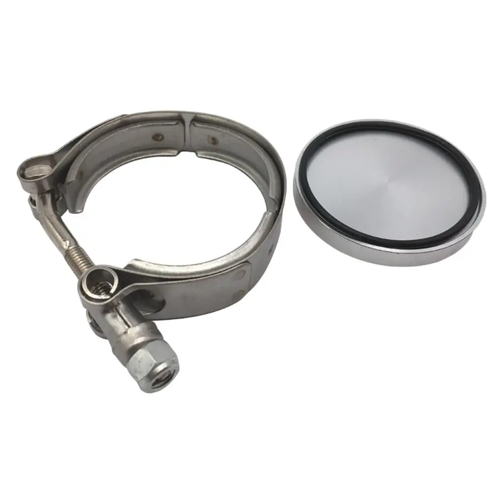 Aluminum Alloy Block Off Plate V Band Clamp Kit Flange Adapter Plug for Weld on Intake Throttle Body