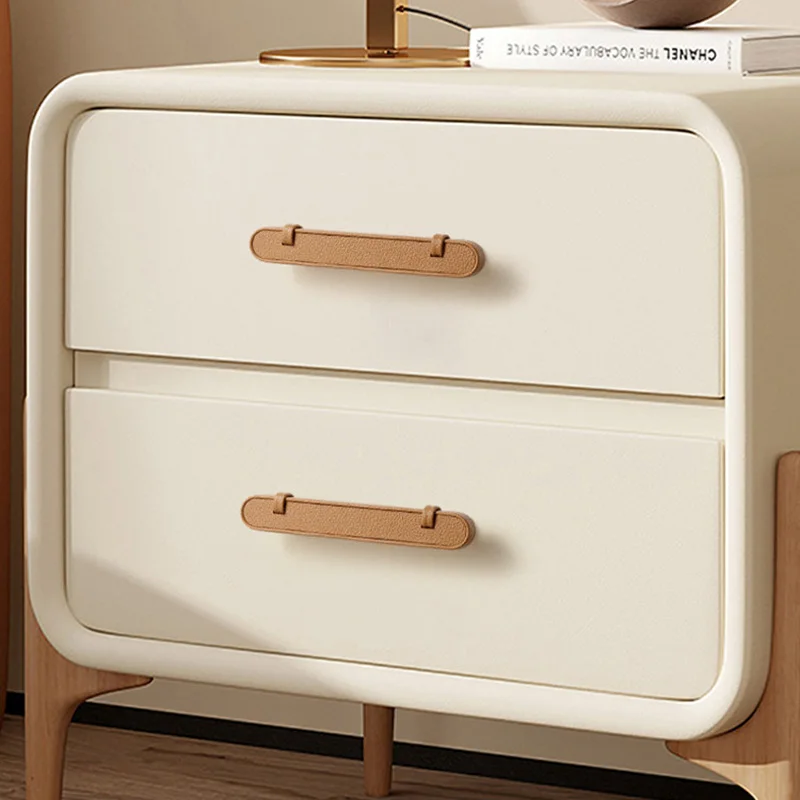 

Modern Minimalist Cabinet Wardrobe Drawer Door Leather Cabinet Door Handle Bedside Table Round Leather Small Handle Hardware