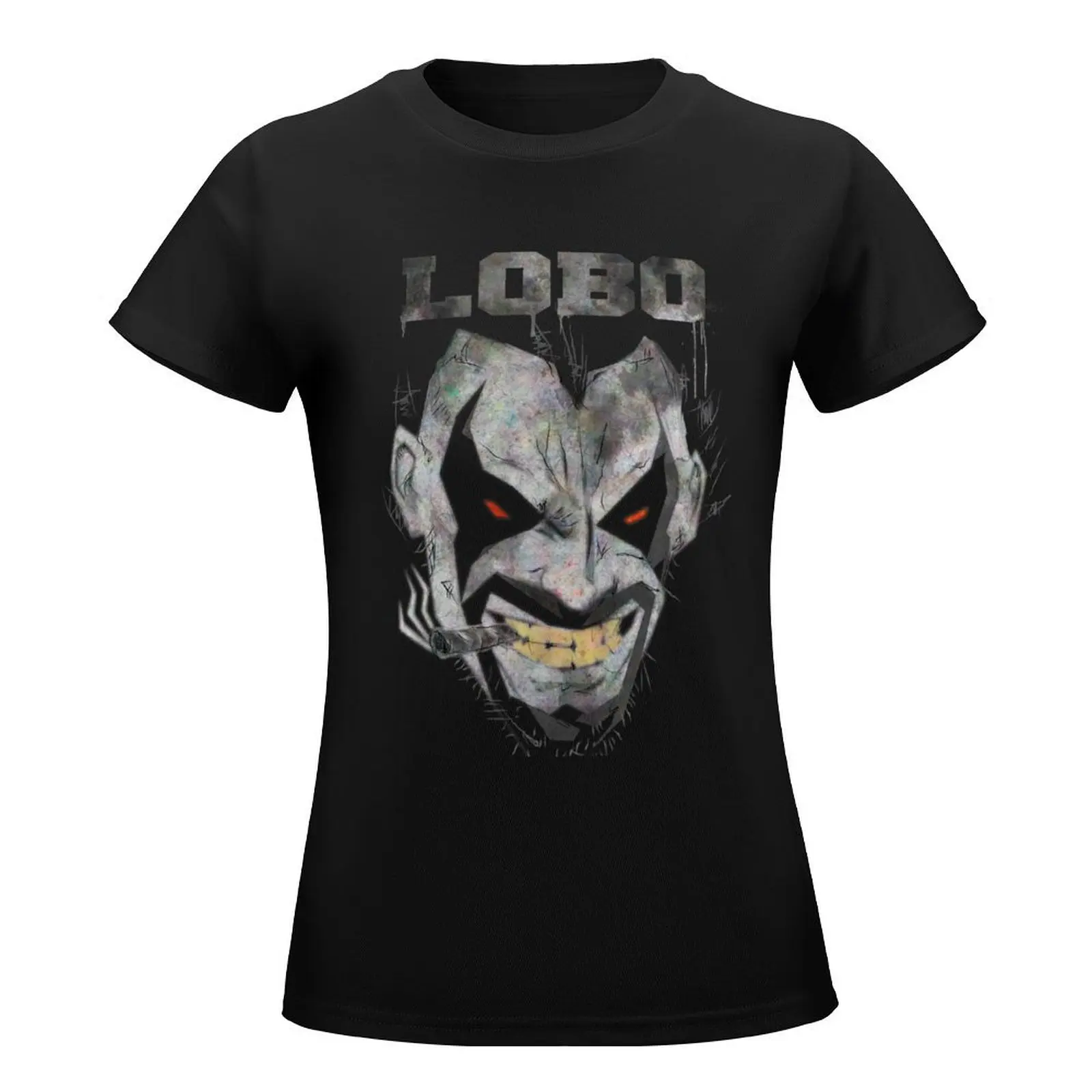 Lobo Halftone T-Shirt sublime Aesthetic clothing tees t shirt Women