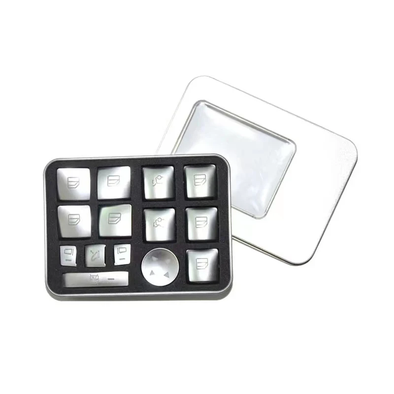 14 Pcs Car Window Glass Lift Button Sticker Switch Panel Styling for Mercedes Benz A B C Class W204 W212 GLA GLK CLA GL ML GLE