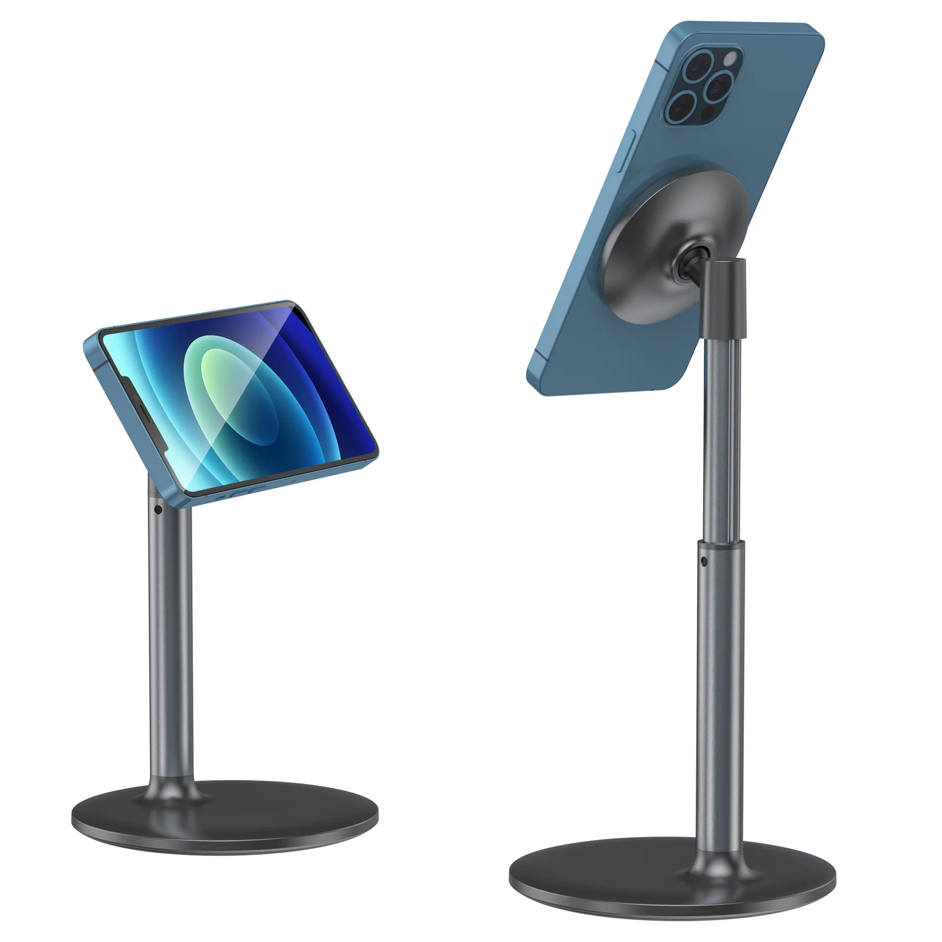 

Универсальный магнитный держатель для телефона 2025 года, 360° ° Вращающаяся подставка MagSafe для прямой трансляции видеозвонков, настольного компьютера, громкой связи