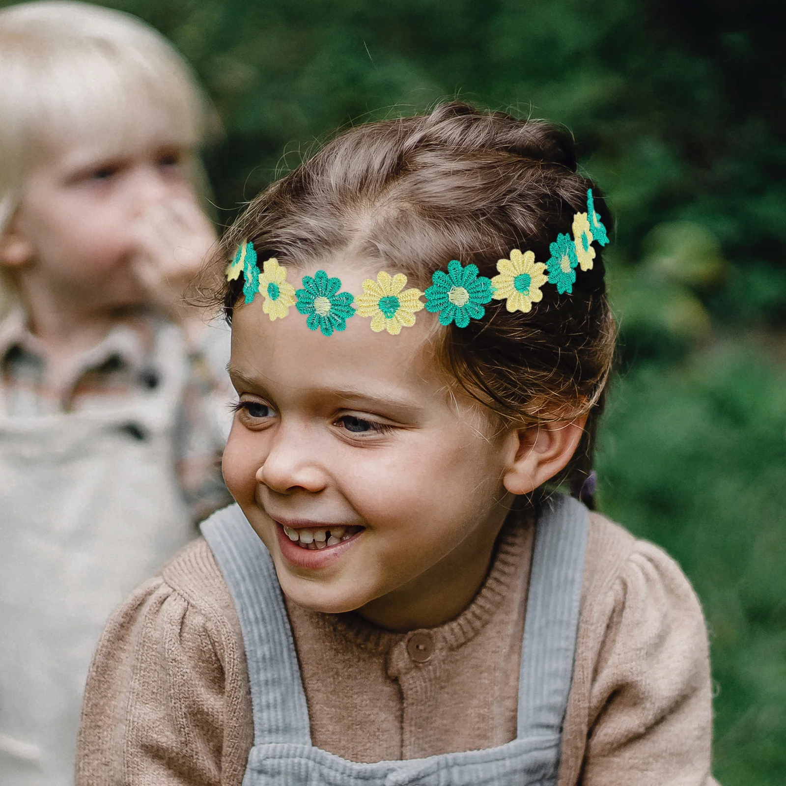 

4pcs Colorful Daisy Headbands Girls Hair Accessories Summer Kids Floral Fabric Toddler Baby Girl Thin Stretchy