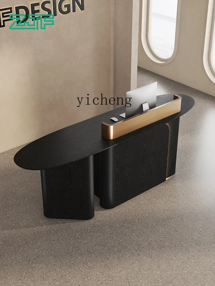 Beauty Salon Reception Desk Company Front Desk Black Entry Lux Women's Clothing Shop Cashier