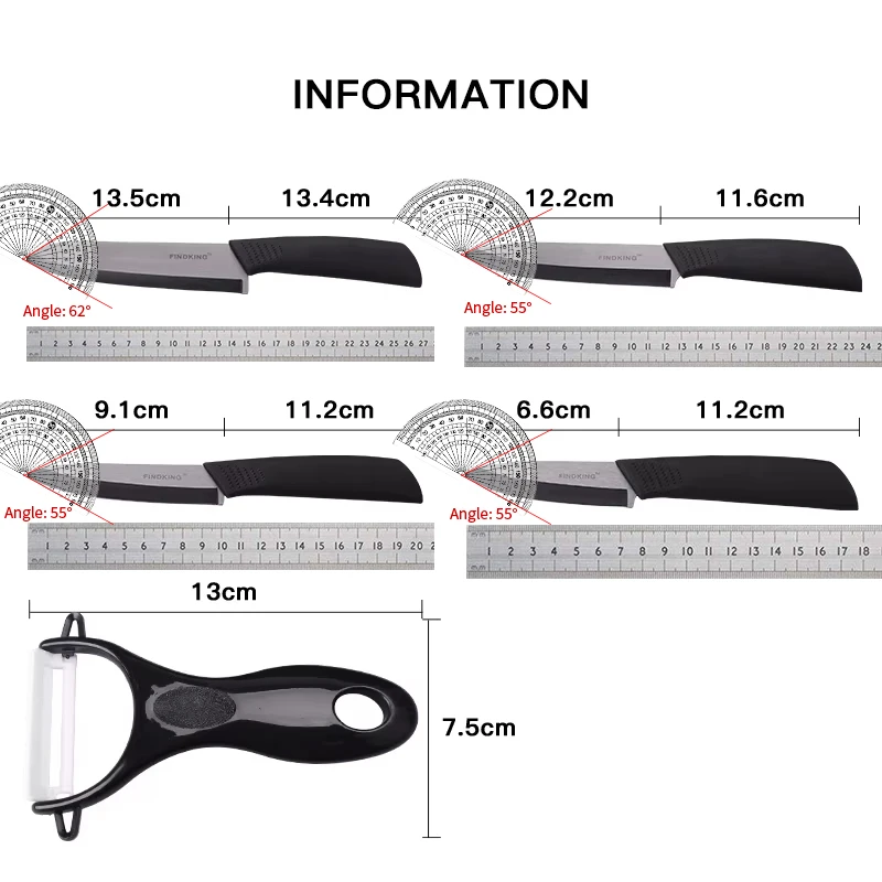 High quality brand black blade kicthen ceramic knife set  3\