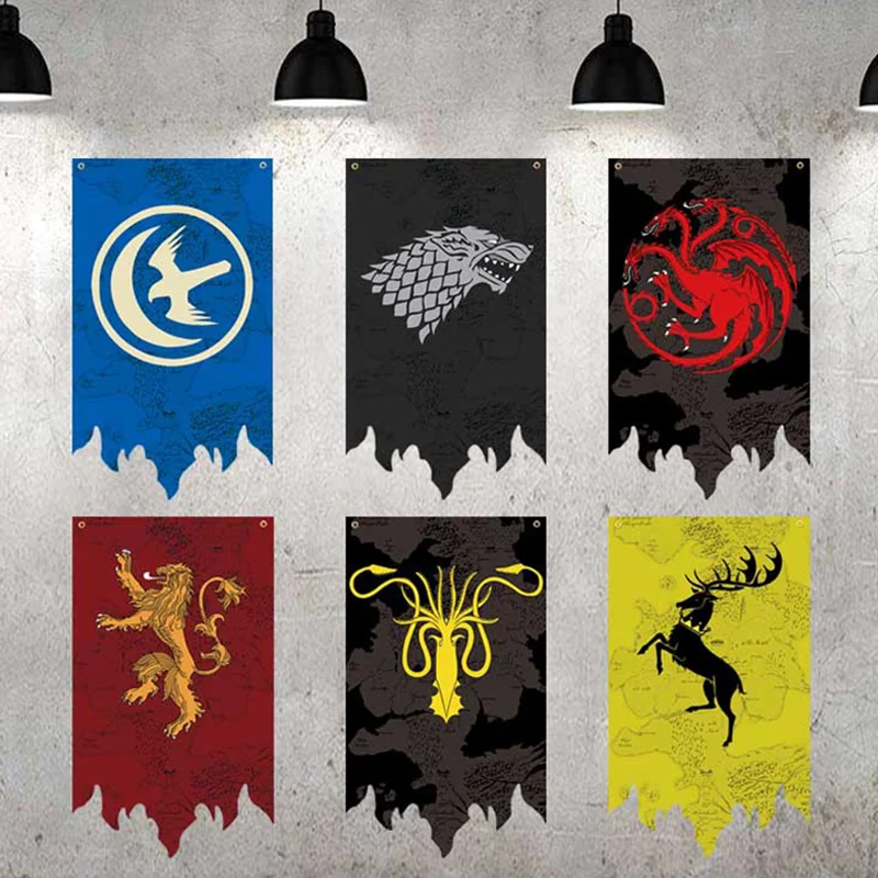 Game Of Thrones Banner Home Decor A Song Of Ice And Fire Birthday Party Bar Living Room Decoration Bunting