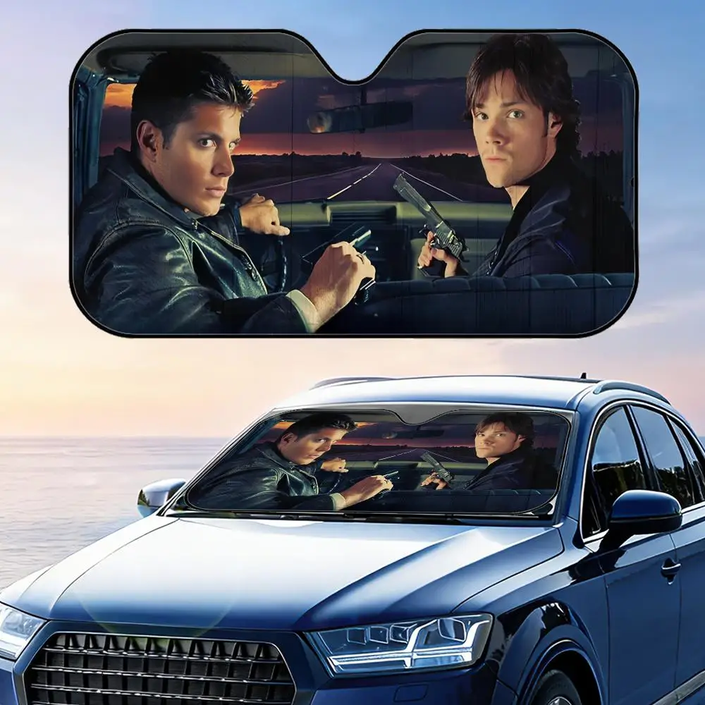 

Солнцезащитный козырек для автомобиля S-Supernatural Movie, накидка на лобовое стекло, защита от УФ-излучения, из алюминиевой фольги, отражающая теплоизоляция