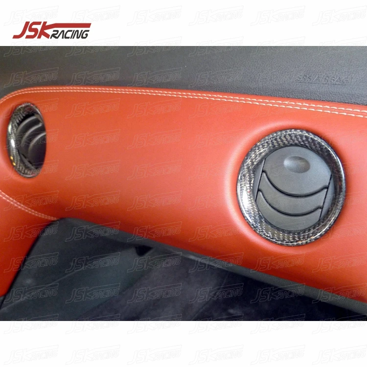 CARBON FIBER INTERIORS AIR CON SURROUND VENTS TRIM for 2008-2016 NISSAN GTR R35