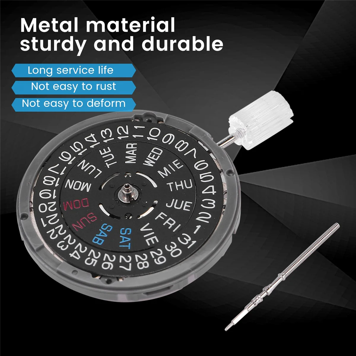 

2025+NH36 English Date Week Automatic 3 Oclock Crown Watch Movement Mechanical Replacement Parts