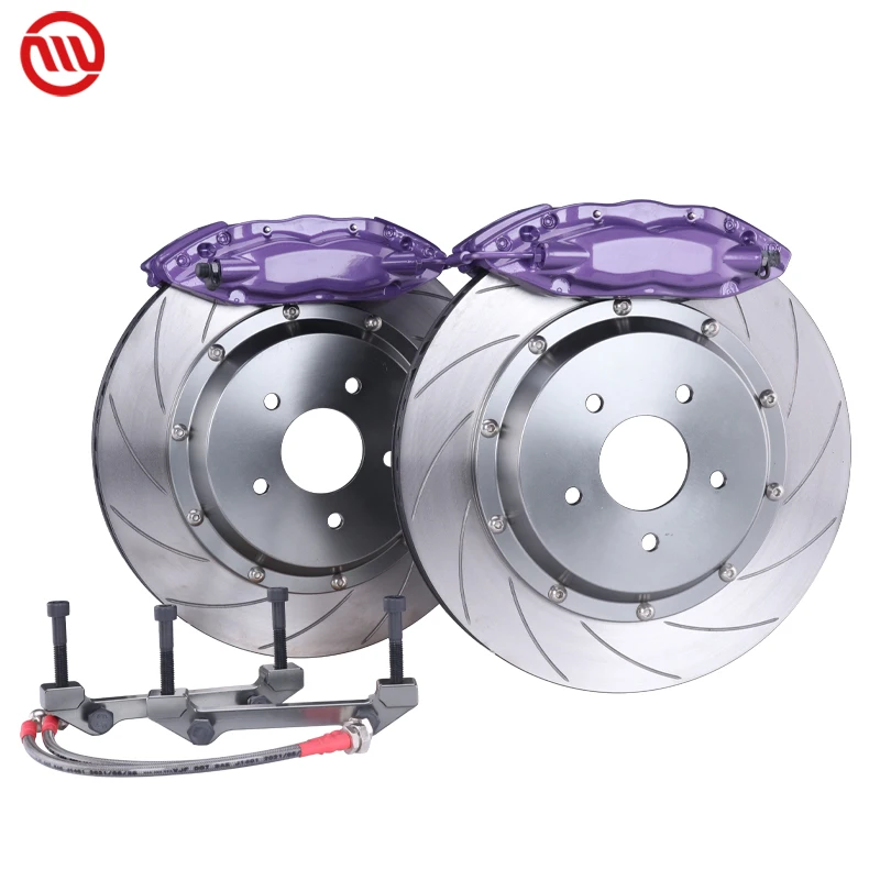 

Auto Brake System 4 Piston Rear Purple Caliper with 345MM/380MM Carbon Rotor Brake Disk Kit for R18 R19 R20 Wheel Rim